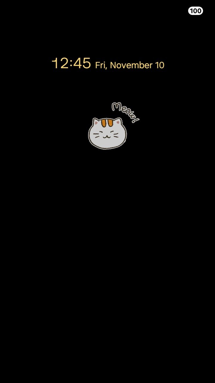 Samsung Themes: ❤️Mun❤️ Apple of My Eye ~❤️ Premium Theme minimalist cat doodle with a sweet romantic phrase screen shot 6