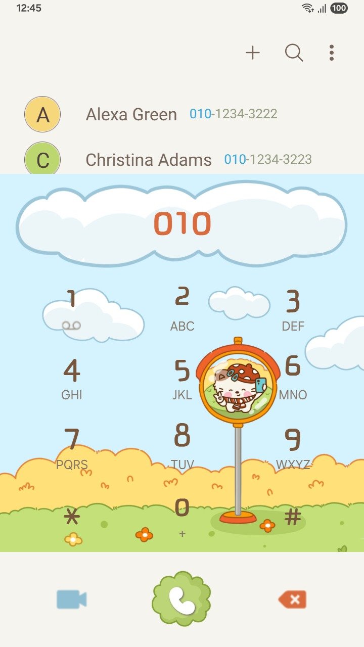 Samsung Themes: ❤️Mun❤️ Autumn Cat Selfie ~❤️ Premium Theme adorable cat snapping a mirror selfie in fall screen shot 2