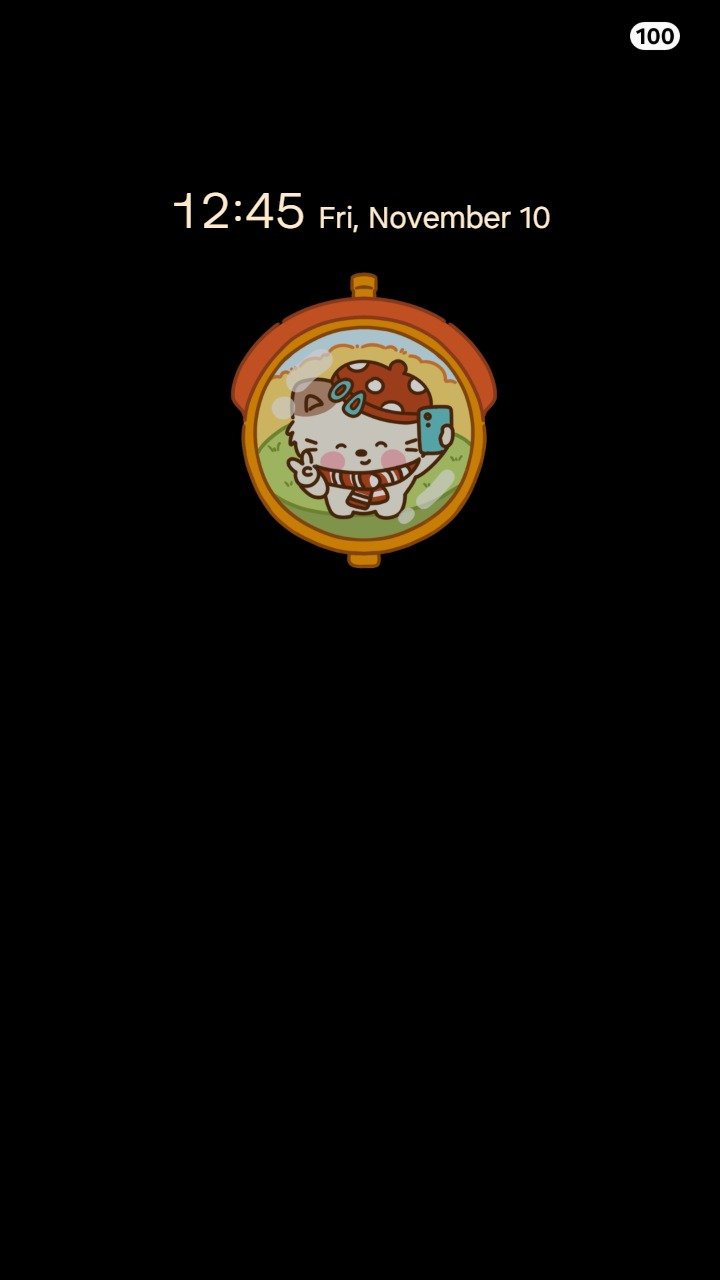 Samsung Themes: ❤️Mun❤️ Autumn Cat Selfie ~❤️ Premium Theme adorable cat snapping a mirror selfie in fall screen shot 6