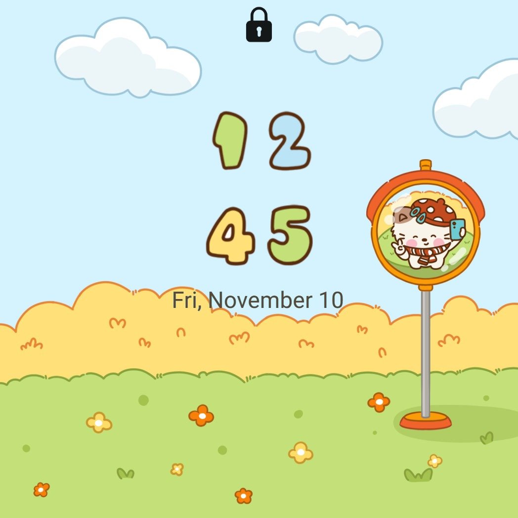 Samsung Themes: ❤️Mun❤️ Autumn Cat Selfie ~❤️ Premium Theme adorable cat snapping a mirror selfie in fall screen shot 7