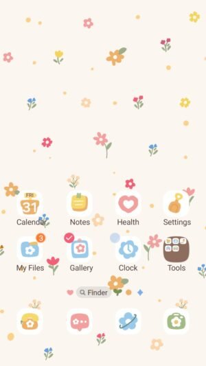 Samsung Themes: ❤️Mun❤️ Pastel Tiny Flowers ~❤️ Premium Theme cute pastel floral pattern with tiny blossoms screen shot 0
